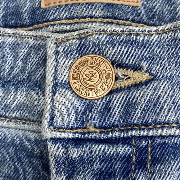 NEW MOTHER Women’s The Lil Insider Crop Step Fray Jeans – Size 32P - Picture 12 of 13